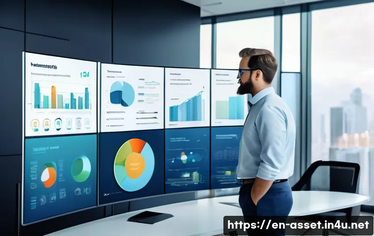 자산관리사와 관련된 최신 업계 동향 - A modern wealth manager&rsquo;s office with a diverse team of professionals using advanced AI-powered anal...